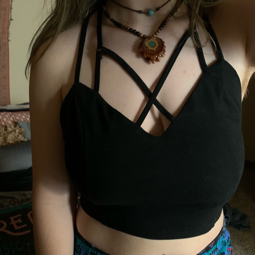 Strappy cropped tank